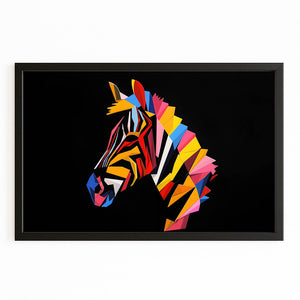 Colorful Zebra Wall Decor