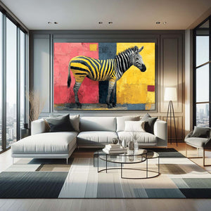 Colurful Zebra Wall Art