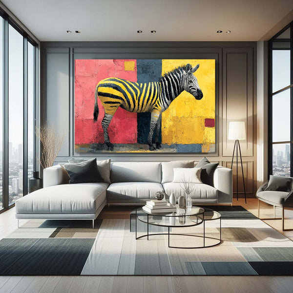Colurful Zebra Wall Art
