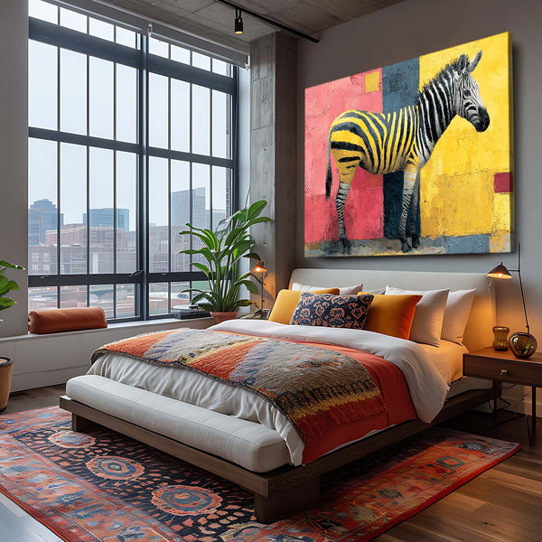 Colurful Zebra Wall Art