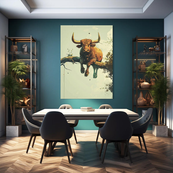 Cool Bull Wall Art   | MusaArtGallery™ 