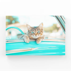 Cool Car Cat Wall Art