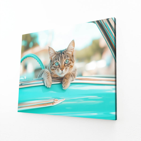 Cool Car Cat Wall Art
