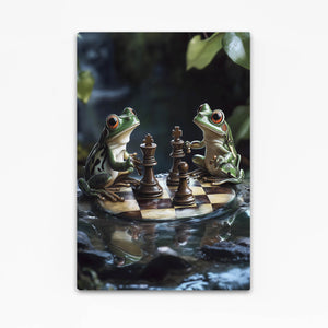 Cool Wall Art Chess Frogs Edition | MusaArtGallery™