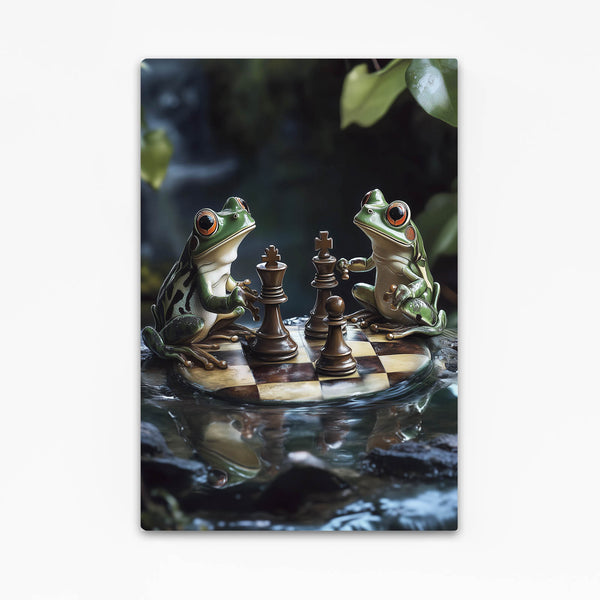 Cool Wall Art Chess Frogs Edition | MusaArtGallery™