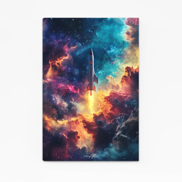 Cool Wall Art Cosmic Space Rocket | MusaArtGallery™