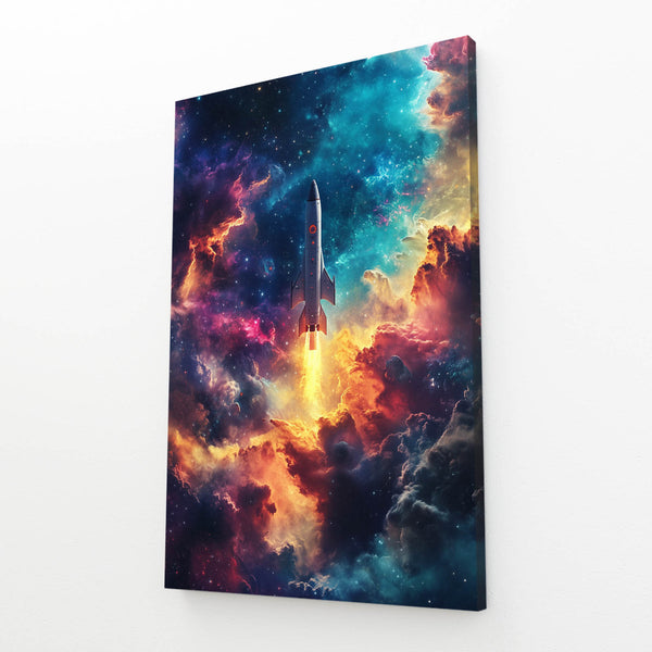 Cool Wall Art Cosmic Space Rocket | MusaArtGallery™