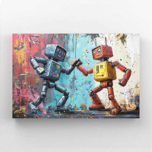 Cool Wall Art Dancing Robots | MusaArtGallery™