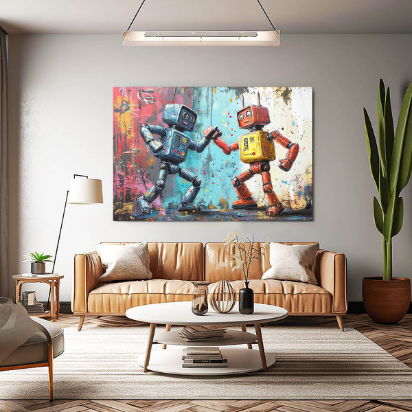 Cool Wall Art Dancing Robots | MusaArtGallery™