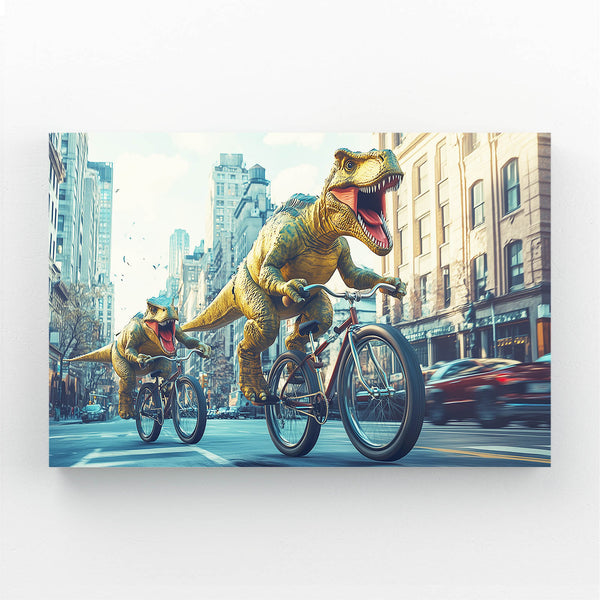 Cool Wall Art Dinosaurs on Bikes | MusaArtGallery™