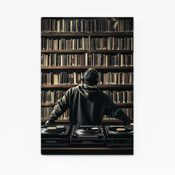 Cool Wall Art DJ and Books Fusion | MusaArtGallery™