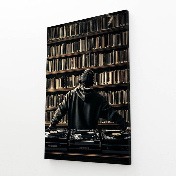 Cool Wall Art DJ and Books Fusion | MusaArtGallery™