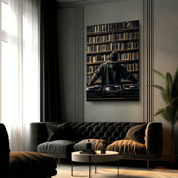 Cool Wall Art DJ and Books Fusion | MusaArtGallery™