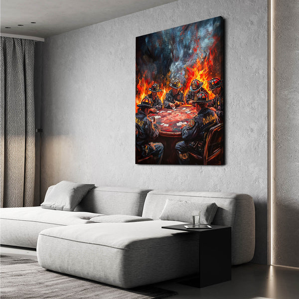 Cool Wall Art Firefighters’ Poker | MusaArtGallery™