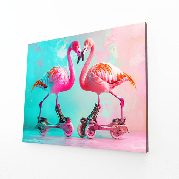 Cool Wall Art Flamingo Riders | MusaArtGallery™