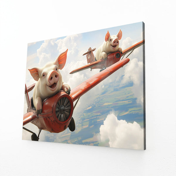 Cool Wall Art Flying Pigs | MusaArtGallery™