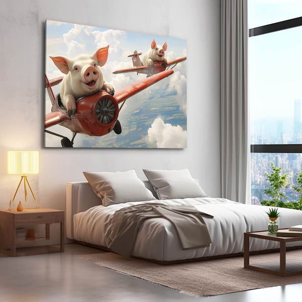 Cool Wall Art Flying Pigs | MusaArtGallery™