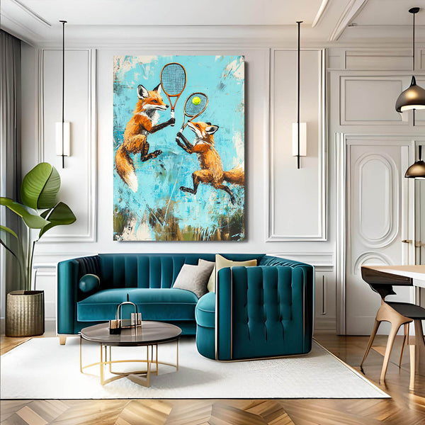 Cool Wall Art Fox Tennis | MusaArtGallery™