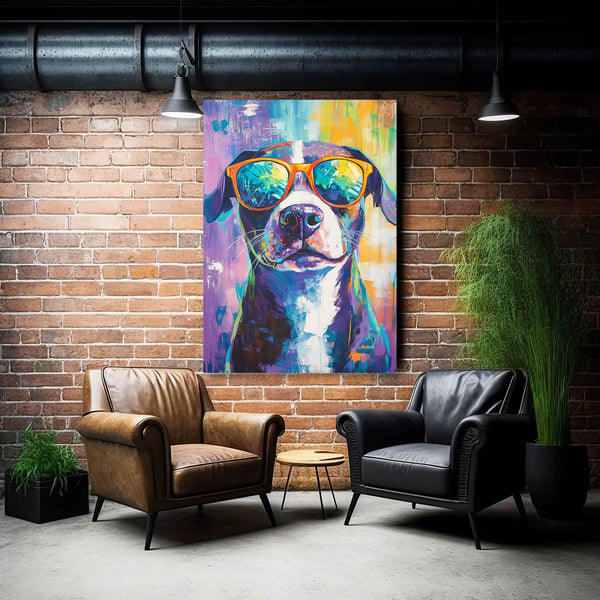 Cool Wall Art Funky Dog | MusaArtGallery™