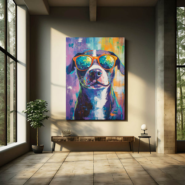 Cool Wall Art Funky Dog | MusaArtGallery™