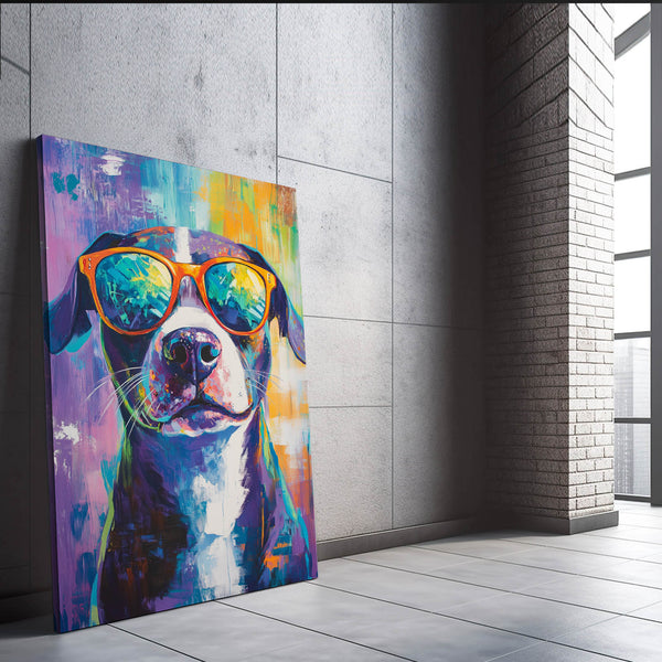 Cool Wall Art Funky Dog | MusaArtGallery™