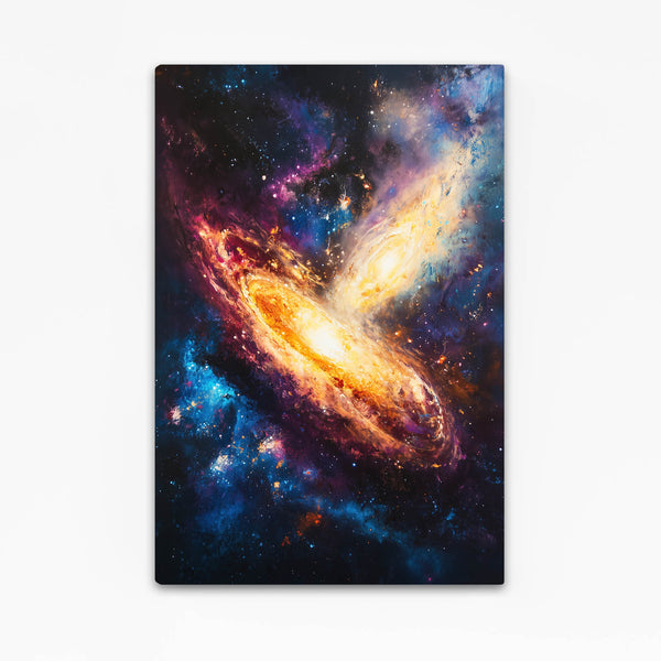 Cool Wall Art Galactic Collision | MusaArtGallery™