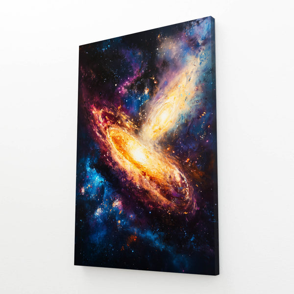 Cool Wall Art Galactic Collision | MusaArtGallery™