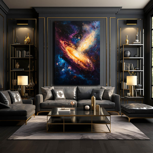 Cool Wall Art Galactic Collision | MusaArtGallery™