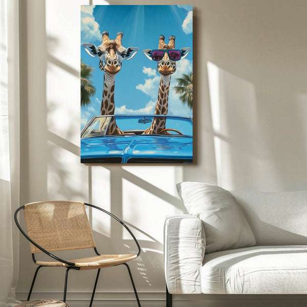 Cool Wall Art Giraffe Duo | MusaArtGallery™