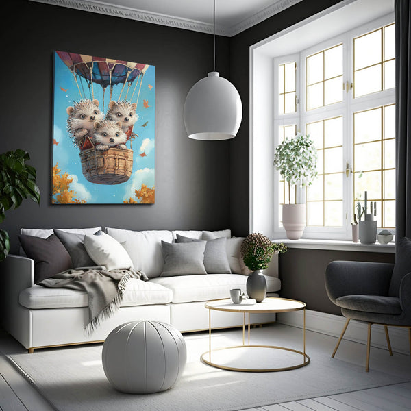 Cool Wall Art Hedgehog Balloon | MusaArtGallery™