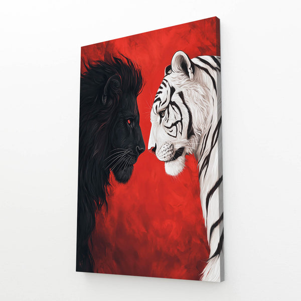 Cool Wall Art Lion vs Tiger | MusaArtGallery™