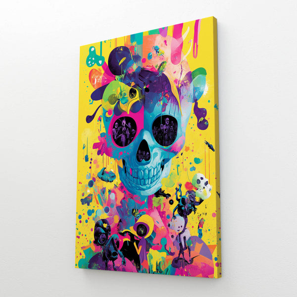 Cool Wall Art Neon Skull | MusaArtGallery™