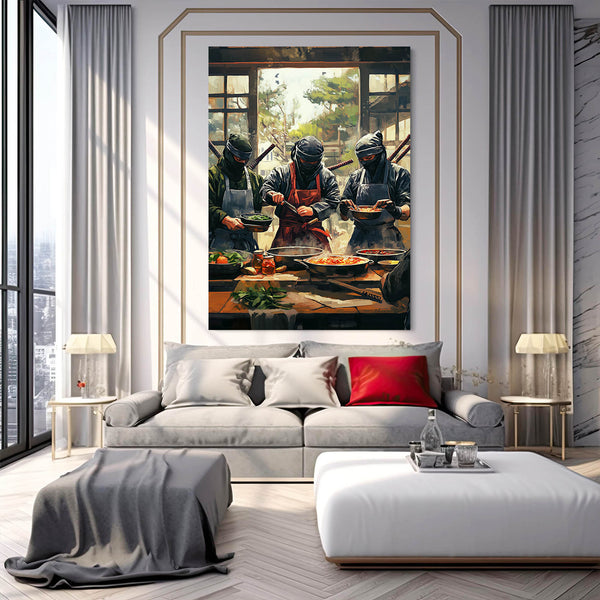 Cool Wall Art Ninja Chefs | MusaArtGallery™