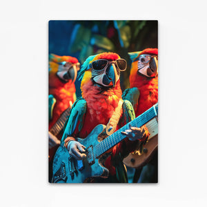 Cool Wall Art Parrot Rock Band | MusaArtGallery™