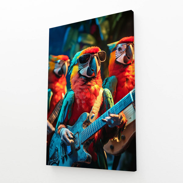 Cool Wall Art Parrot Rock Band | MusaArtGallery™