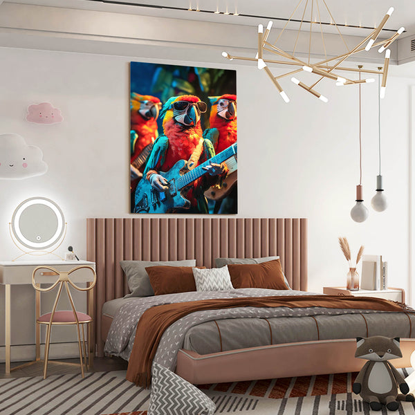 Cool Wall Art Parrot Rock Band | MusaArtGallery™