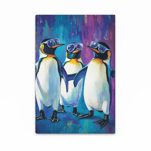 Cool Wall Art Penguin Trio | MusaArtGallery™