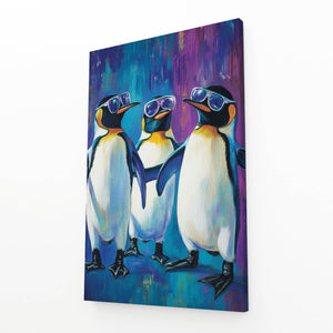 Cool Wall Art Penguin Trio | MusaArtGallery™