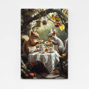 Cool Wall Art Squirrel Tea Party | MusaArtGallery™