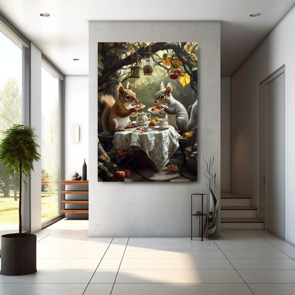 Cool Wall Art Squirrel Tea Party | MusaArtGallery™