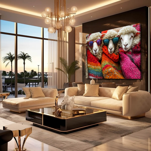 Cool Wall Art Stylish Sheep | MusaArtGallery™