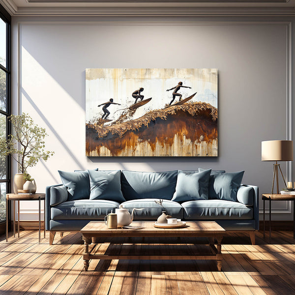 Cool Wall Art Surfers Ride | MusaArtGallery™