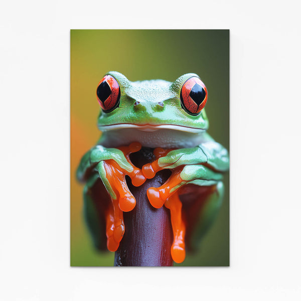 Cool Wall Art Vibrant Frog Close-Up | MusaArtGallery™