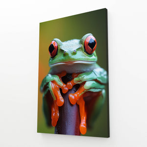 Cool Wall Art Vibrant Frog Close-Up | MusaArtGallery™