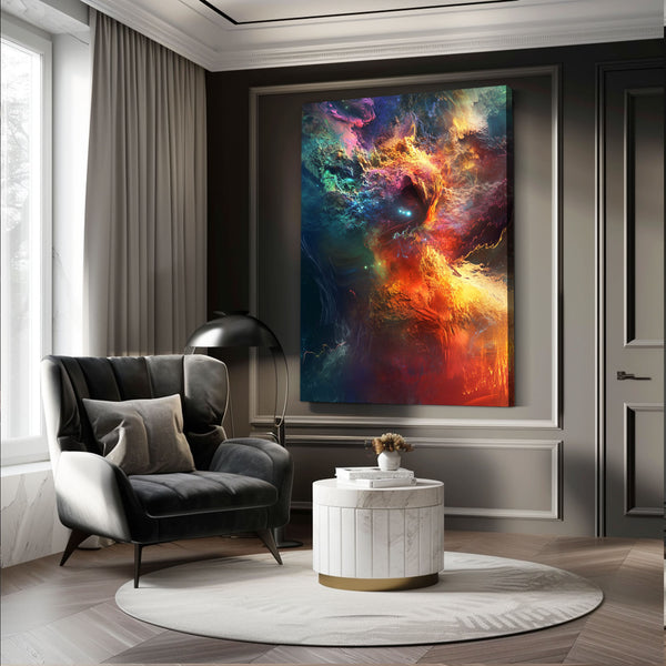 Cosmic Blaze Abstract Art | MusaArtGallery™