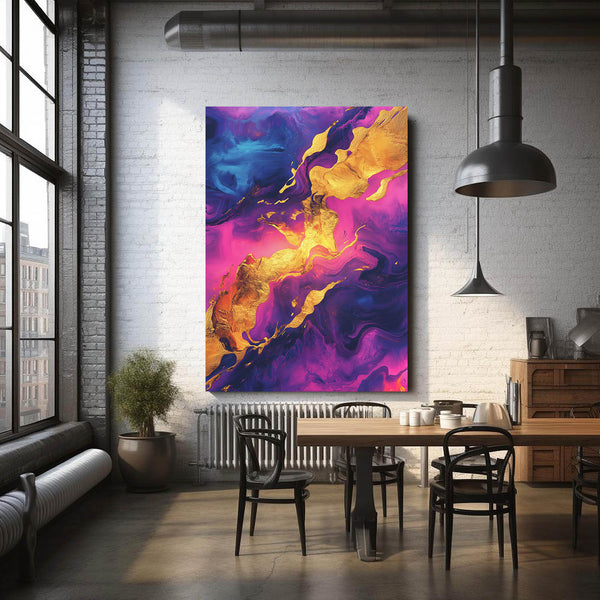 Cosmic Flow Pink Abstract Art | MusaArtGallery™