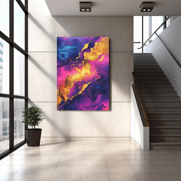 Cosmic Flow Pink Abstract Art | MusaArtGallery™