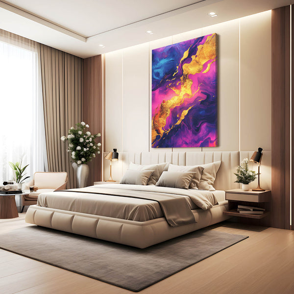 Cosmic Flow Pink Abstract Art | MusaArtGallery™