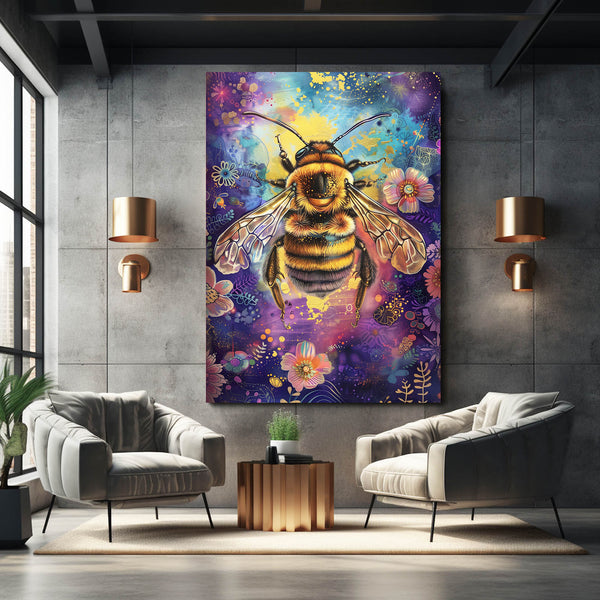 Cosmic Garden Bee Art | MusaArtGallery™