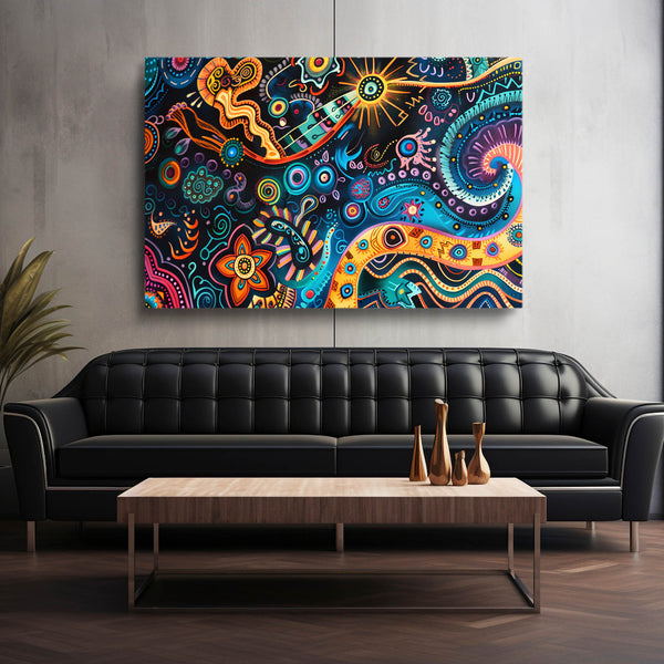 Cosmic Rhythm Mexican Wall Art | MusaArtGallery™